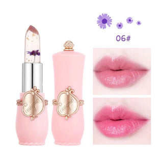  6 Colors Flower Transparent Lipstick Moisturizer Crystal Jelly cashymart