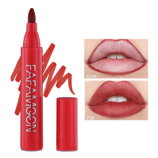  1pcs Lip Marker Stain Pen 2 in 1 Waterproof Matte Makeup cashymart