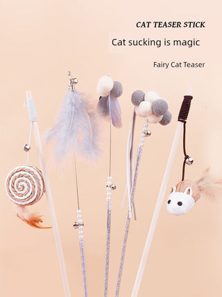 Retractable Cat Toy with Bell