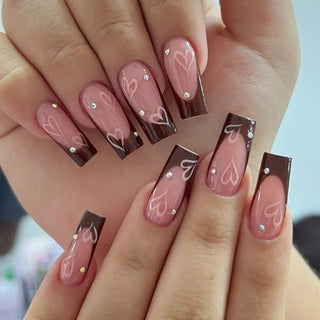  24Pcs Glam Acrylic Press-On Nail Set cashymart