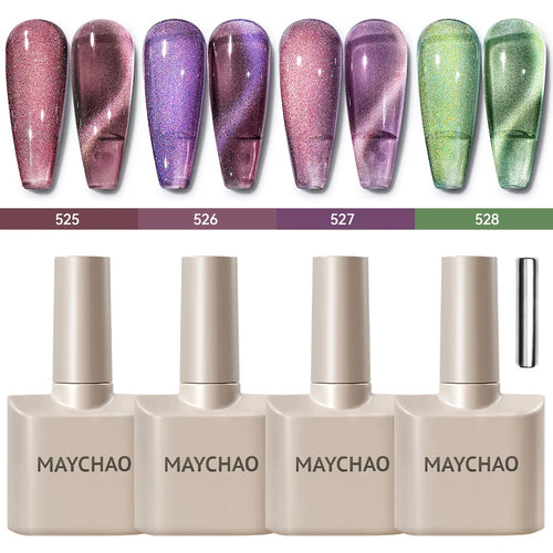 Maychao 12ml Cat Eye Gel Nail Polish Rainbow Effect