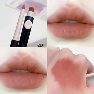  Waterproof Matte Lipliner Pencil with Brush Sexy Nude Brown cashymart