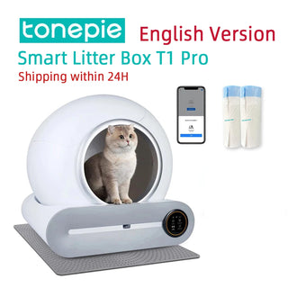  SmartClean 65L Self-Cleaning Cat Litter Box with App Control cashymart