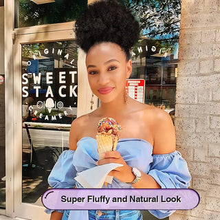  Synthetic Afro Puff Drawstring Ponytail Extension cashymart