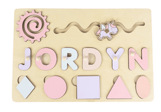  Wooden Baby Name Puzzle Board cashymart