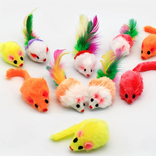  Colorful Catnip-Infused Plush Mice Toys cashymart