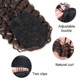  Synthetic 22 Inch Kinky Curly Ponytail Clip In cashymart