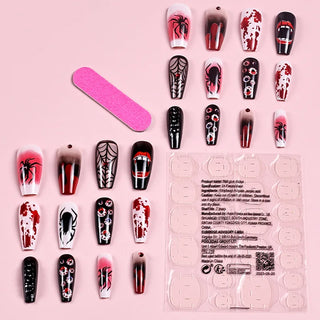  24Pcs Spooky Halloween Press-On Nails cashymart