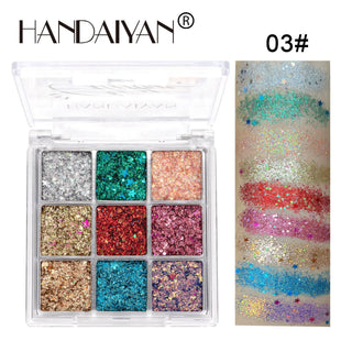  Mini 9-Color Glitter Eyeshadow Palette cashymart