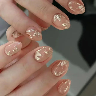24 Pcs Matte Almond False Nails Set
