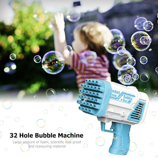  32 Holes Bubble Machine Portable Electric Wedding Toy cashymart