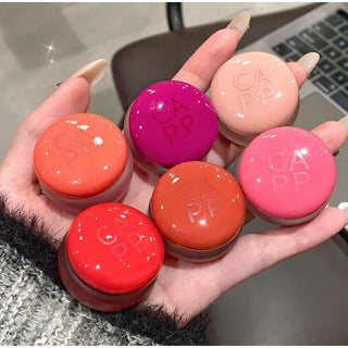  New Small Round Jar Lip Mud Matte Waterproof Lip Cosmetics cashymart