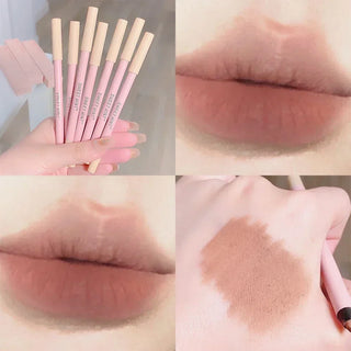  Lip Liner Pen Matte Waterproof Longlasting Silver Tube Makeup cashymart