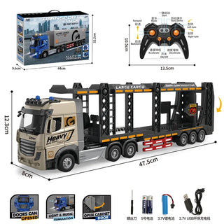 Remote-Controlled Double-Decker Truck with Music & Opening Doors