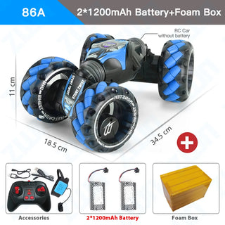  ZWN 1:12 4WD Gesture-Controlled Stunt RC Car with Music & Lights cashymart