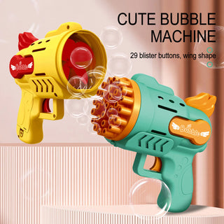  Bubble Gun Rocket 29 Hole Automatic Soap Bubbles Machine cashymart