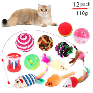  Interactive Foldable Cat Tunnel with Mouse Balls & Fish Toys cashymart