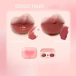  GOGO TALES Double Lip Gloss Mirror Finish Vegan Makeup cashymart