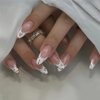 24 Pcs Matte Almond False Nails Set