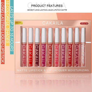  KACAILA 6/10 Colors Lipstick Set Velvet Matte Gift Set cashymart