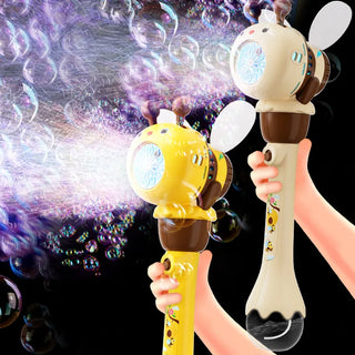  12 Hole Bee Electric Bubble Gun Kids Gift Outdoor Fun cashymart