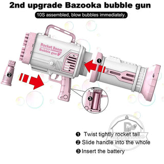  Bubble Gun Launcher with Colorful Lights cashymart