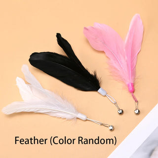  Feather Frenzy: Interactive Suction Cup Cat Play Wand Toy cashymart