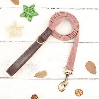 Personalized PU Leather Dog Collar and Leash