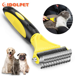  Dual-Sided Stainless Steel Pet Grooming Brush cashymart