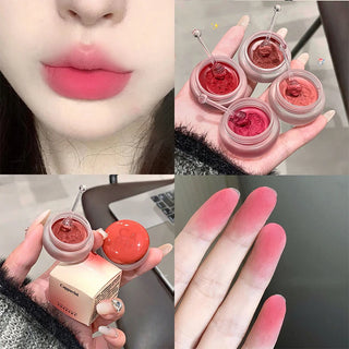  New Small Round Jar Lip Mud Matte Waterproof Lip Cosmetics cashymart