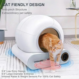  SmartClean 65L Self-Cleaning Cat Litter Box with App Control cashymart