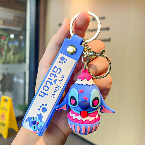 Anime Disney Keychain Mickey Minnie Lilo Stitch