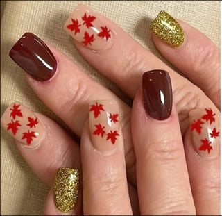  24 Pcs Autumn-Inspired Press-On Nails cashymart