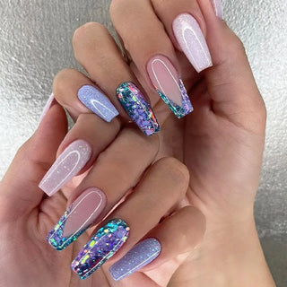 24pcs Flower Design Press On Nails Set