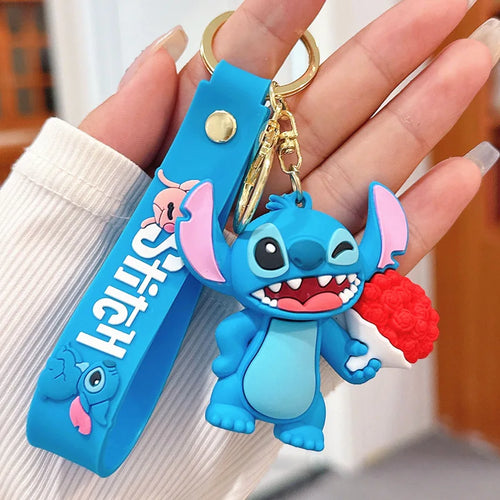 Anime Disney Keychain Mickey Minnie Lilo Stitch