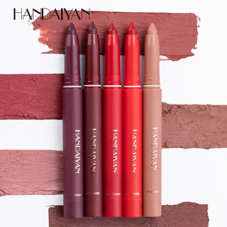  HANDAIYAN 12 Colors Crayon Lipstick High Pigment Velvet Lip Liner cashymart