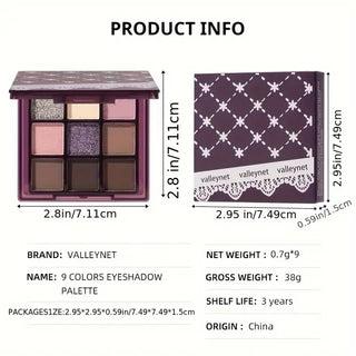  Cashymart 9 Color Purple Eyeshadow Palette cashymart