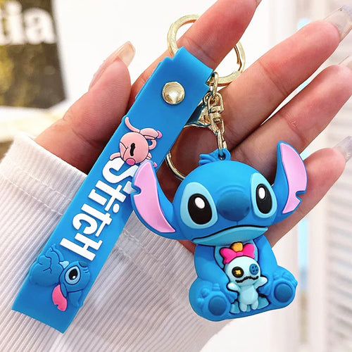 Anime Disney Keychain Mickey Minnie Lilo Stitch