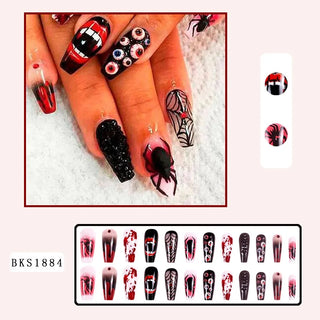  24Pcs Spooky Halloween Press-On Nails cashymart