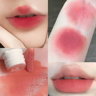  Cute Bear Velvet Lip Gloss Chestnut Red-brown Korean Lipstick cashymart