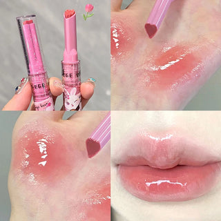  Solid Lip Gloss Gege Bear Garden Pink Rabbit Lip Balm Set cashymart