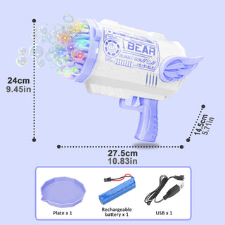  Rocket Bubble Gun with Light-Up cashymart