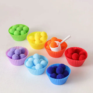  Rainbow Pompoms Sorting Game cashymart