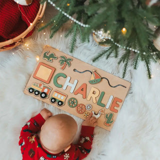  Wooden Baby Name Puzzle Board cashymart