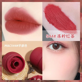  NOVO Velvet Matte Lipsticks Small Mushroom Milk Jar Lip Waterproof Not Easy To Fade Non-stick Cup Makeup cashymart