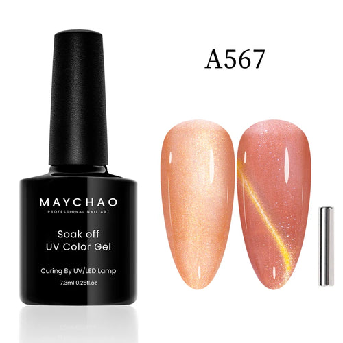 Maychao 12ml Cat Eye Gel Nail Polish Rainbow Effect