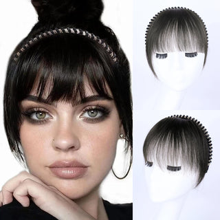  Real Human Hair Short Straight Bangs Extension cashymart