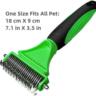  Dual-Sided Stainless Steel Pet Grooming Brush cashymart