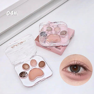  Cat Paw Shape Eye Shadow Palette 5 Colors cashymart