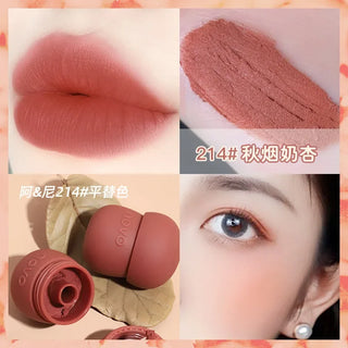  NOVO Velvet Matte Lipsticks Small Mushroom Milk Jar Lip Waterproof Not Easy To Fade Non-stick Cup Makeup cashymart